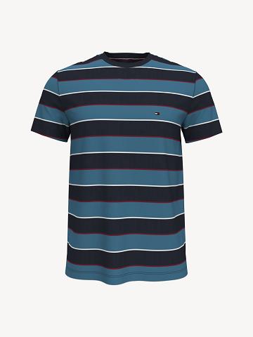 Férfi Tommy Hilfiger Essential bold stripe Póló Sötétkék Színes | HU 809PJJ